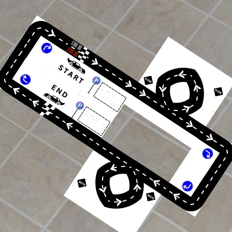 Create Your Own Race Track Downloadable Paper Toy Kit - Etsy