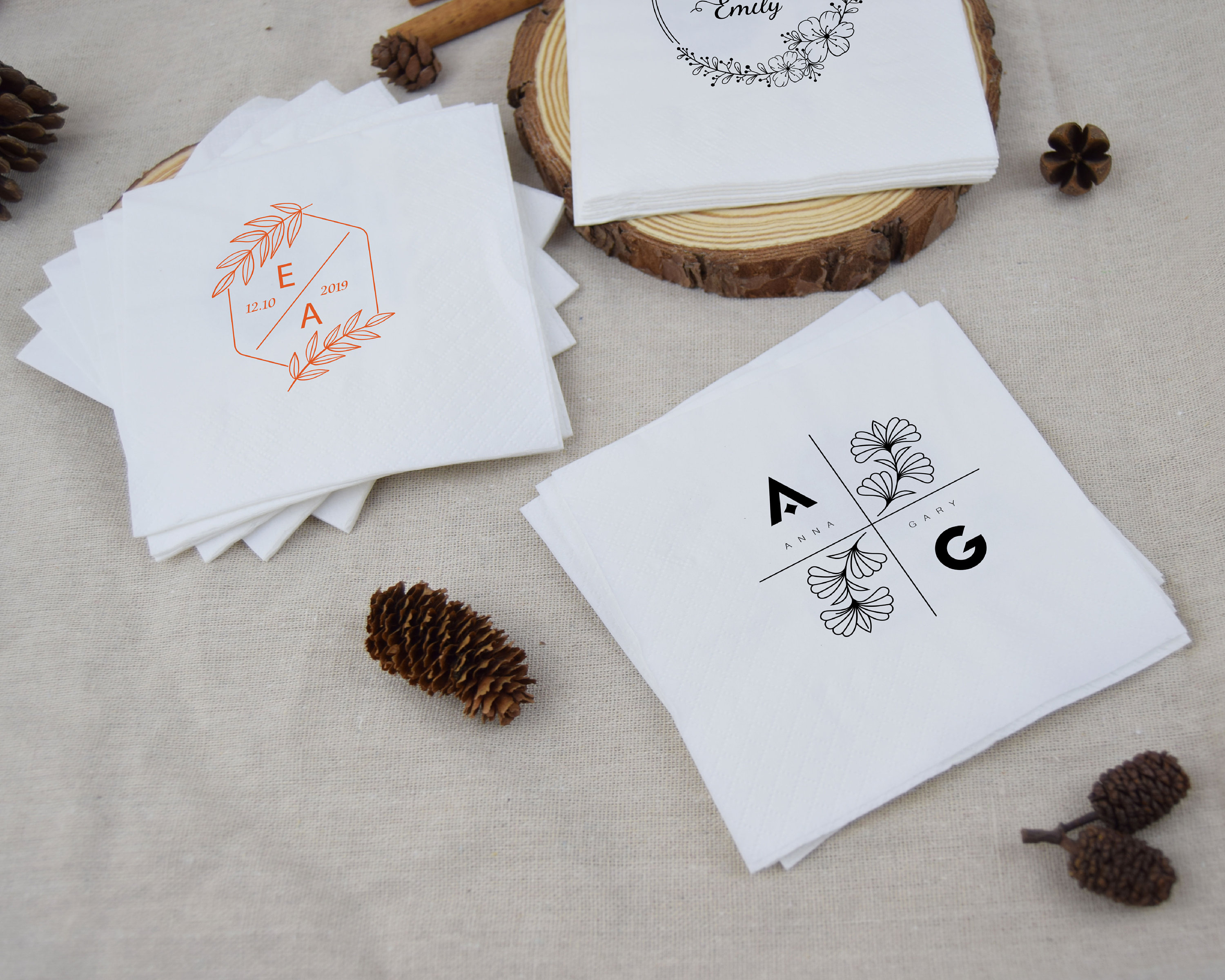 Serviettes personnalisées Serviettes personnalisées Mariage Personnalisé Cocktail Boisson Papier Anniversaire Fête Monogramme Déjeuner personnalisé disponible !