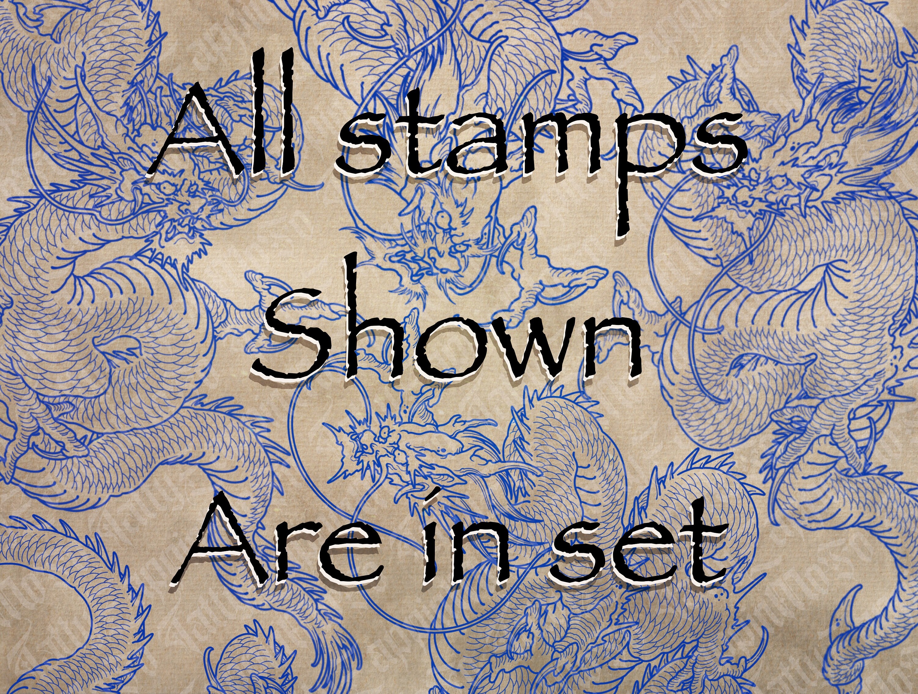 50 Asian Dragon Reference Stamps for Procreate Vol#1 - Etsy