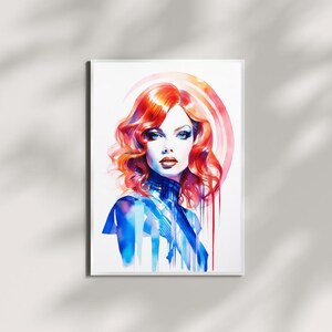 Stampa artistica "Glamour Model #4" su carta satinata perlata - Arte murale moderna, poster astratto, arredamento contemporaneo, idea regalo unica
