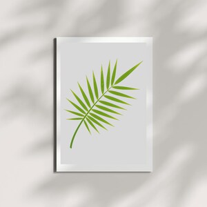Impression d'art aquarelle fronde #1 sur papier cartonné 250 g/m², décoration murale botanique, illustration de la nature, cadeau pour les amateurs de plantes, art minimaliste