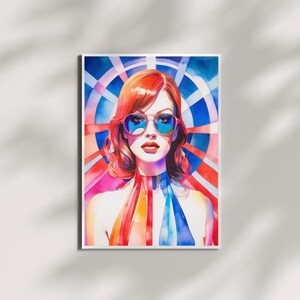 Stampa artistica "Glamour Model #1" su carta satinata perlata, moderna decorazione murale geometrica, decorazione unica per la casa, regalo per gli amanti dell'arte