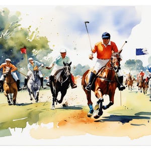 Polo Match Print - 3 Sizes of 280 GSM Satin Pearl Photo Paper, Vibrant Wall Art, Perfect for Home Decor & Gifts
