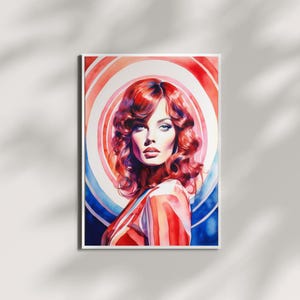 Stampa artistica "Glamour Model #3" su carta satinata perlata - Decorazione murale moderna, illustrazione geometrica vibrante, regalo unico per gli amanti dell'arte