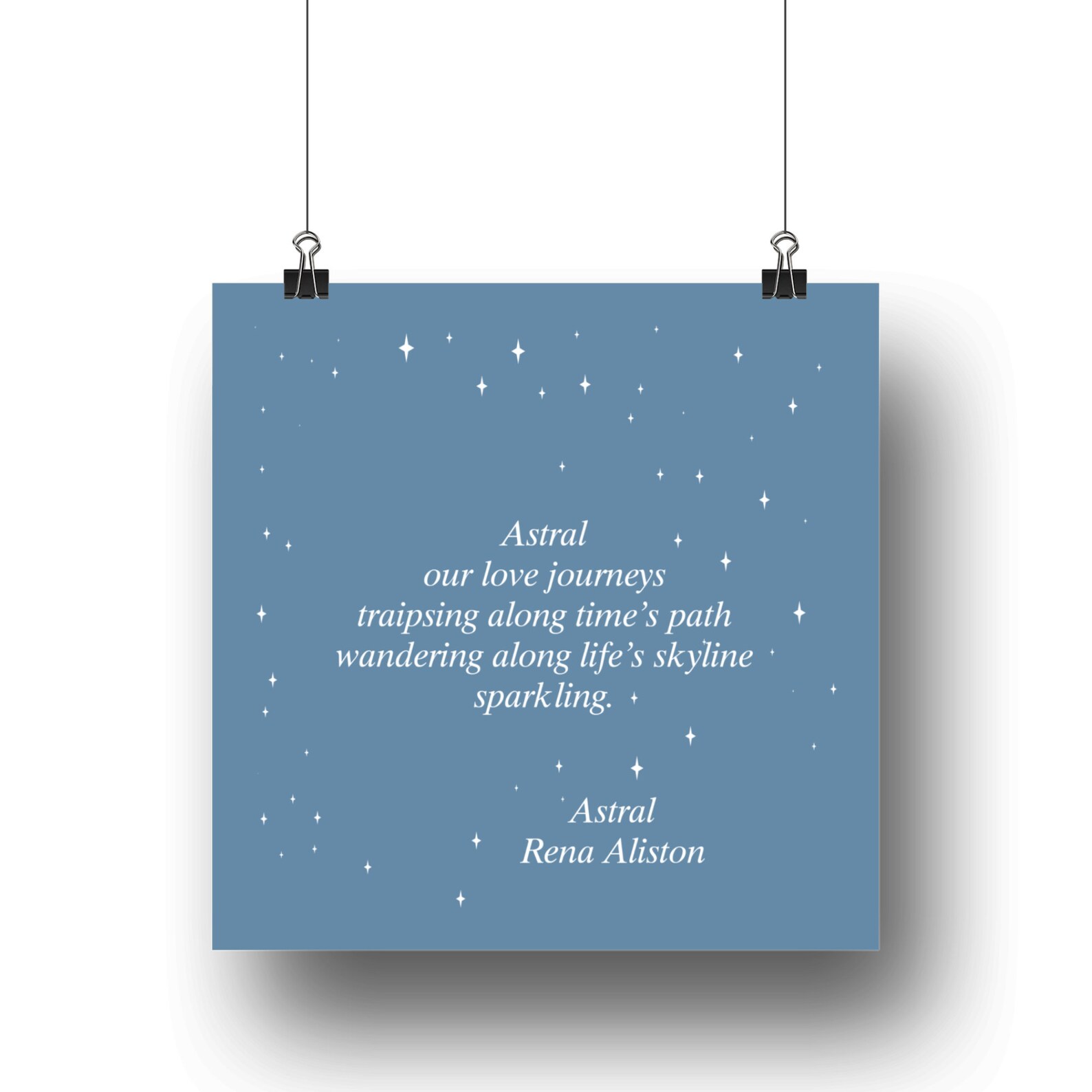Gothic Poem Art Print "astral" by Rena Aliston (digital Download) - Etsy