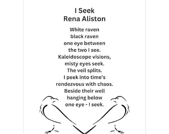 Gothic Poem Art Print "I Seek" by Rena Aliston (Digital Download)