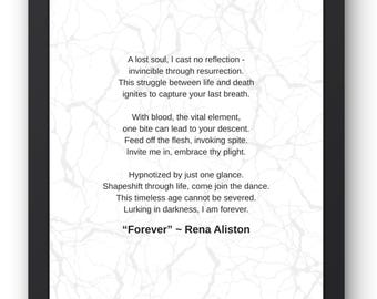 Forever Original Poem Art Print, Wall Decor, Wall Art