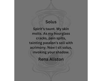 Gothic Poem Art Print "Solus" by Rena Aliston Lipogram (Digital Download)