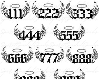 Número de ángel SVG Descarga digital