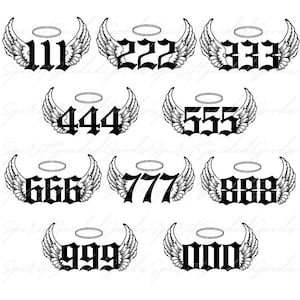 Engel nummer SVG digitale download
