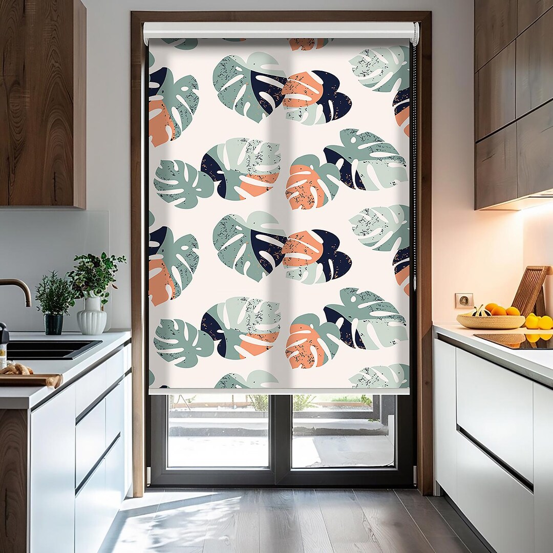 Leaf Print Roller Blind: Customizable Window Shade - Etsy