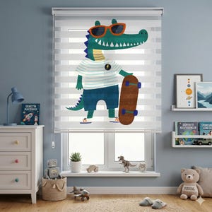 Rainbow, Clouds and Care Bear Themed Roller Shades | Use For Baby Room, Boys Room | Patterned Custom Size Roller Shades | Roller Blinds