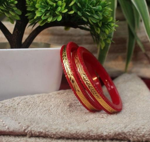 Handmade Gold Binding Bengali White Red Bangles Shakha Pola.handmade Bangles Hindu Religion White Sakha Pola Set of 4 Free Shipping Etsy Canada