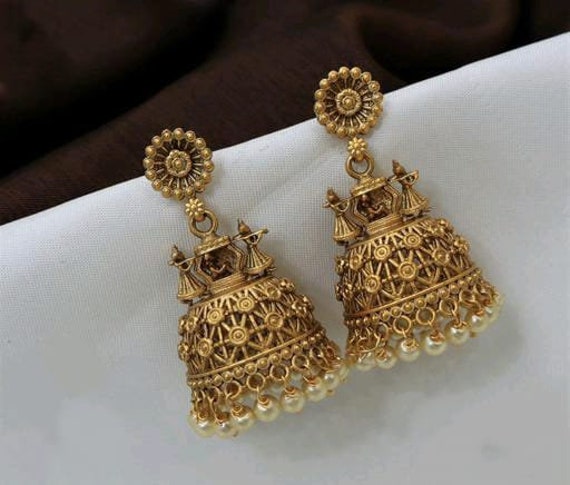 Latest Gold Earrings Design || South Indian Collection. | Gold earrings  designs, Gold earrings with price, Gold earrings wedding
