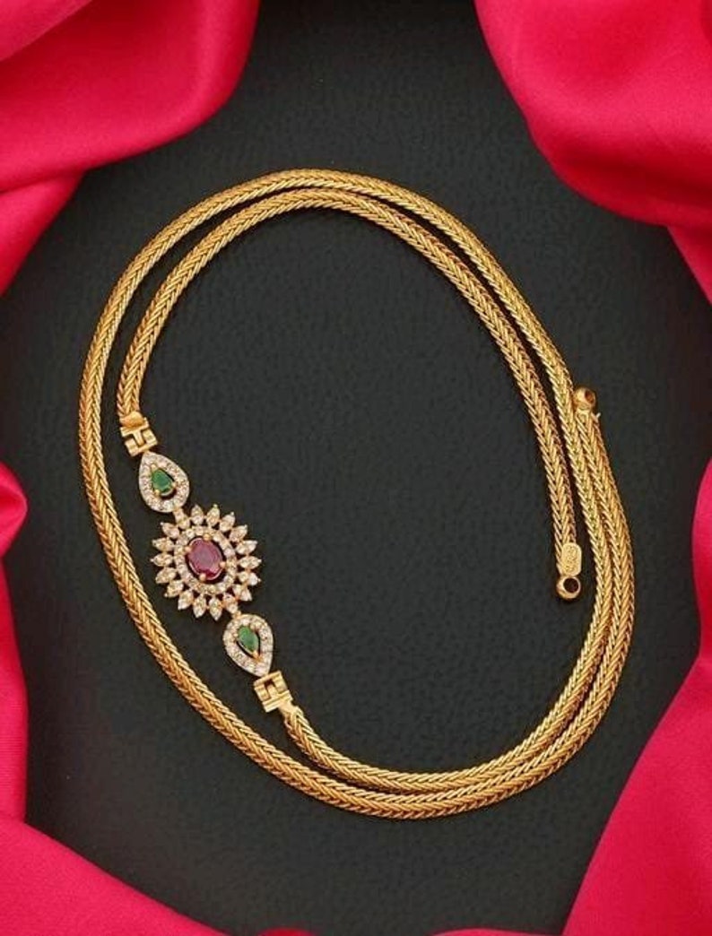 1 Gram Micro Gold Plated Mop Chain/ Gold Plated Covering Mop Neckchain ...
