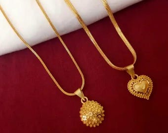 Beautiful Trending Golden Touch Combo Mangalsutra Set For Women & Girls , Cubic Zirconia Gold Platted Indian Kundan Mangalsutra