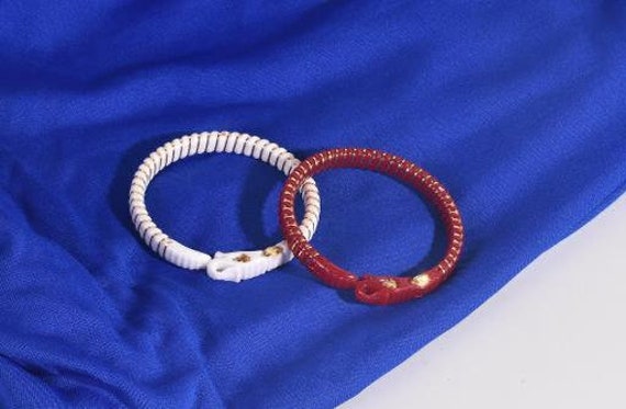 Conch Shell Shakha Pola Bengali Amazing Hati Mukh Red Pola Sakha