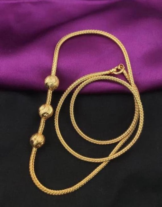 Gold Balls Style Mop Chain/ Gold Plated Covering Mop Neckchain