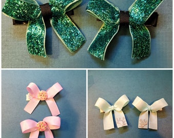 Medium Hairbows in Various Styles | Pigtail Pairs | Littlespace Aesthetic, Middlespace Fashion