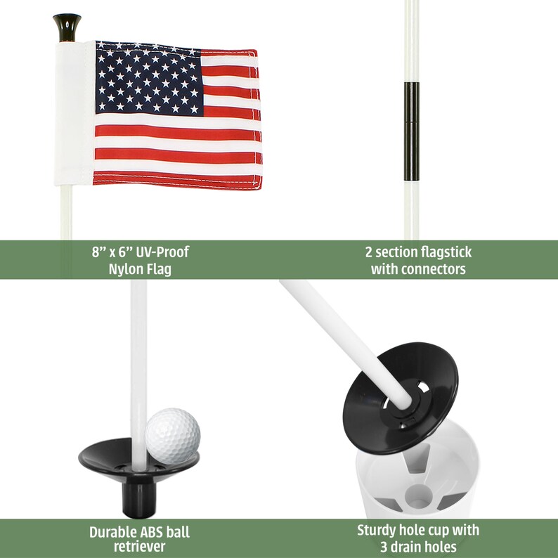 WATSY USA American Golf Flagstick Set for Backyard Outdoor Etsy
