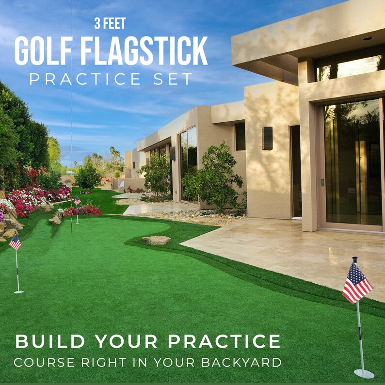 WATSY USA American Golf Flagstick Set for Backyard Outdoor Etsy