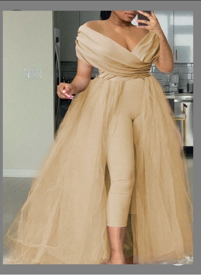 Black tutu top skirt jumpsuit