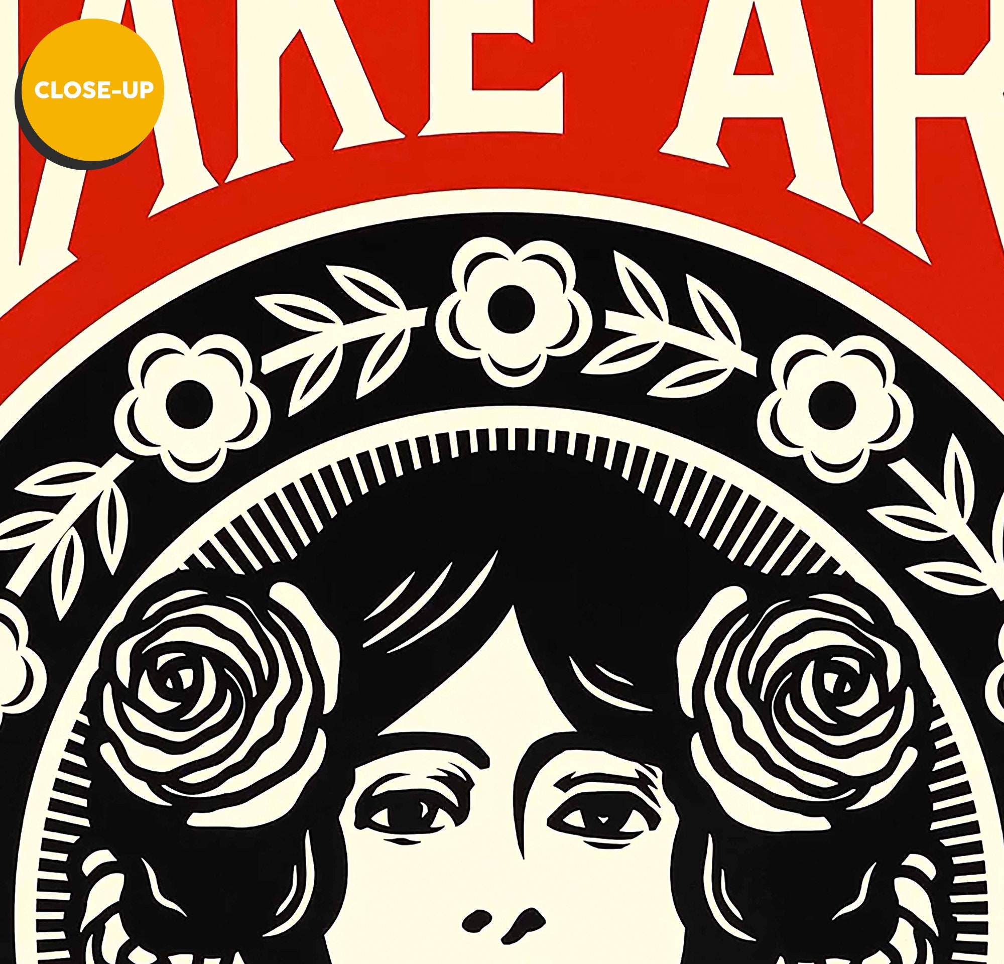 Make art not war print vintage art print vintage poster etsy