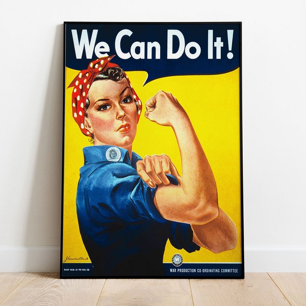 We Can Do It Poster, Retro Print, Vintage Art Print, Woman Power Art, Woman Art, Printable Art