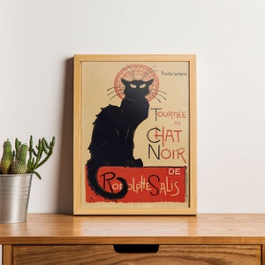 Pôster La Chat Noir, pôster vintage, impressão artística, impressão artística retrô, arte para baixar, arte para impressão, arte para parede de galeria