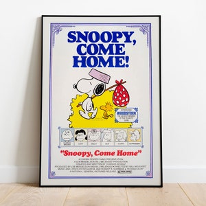 Snoopy Poster, Snoopy Come Home, Comic Poster Art, Cartoon Poster, Vintage Art Print, Printable Art