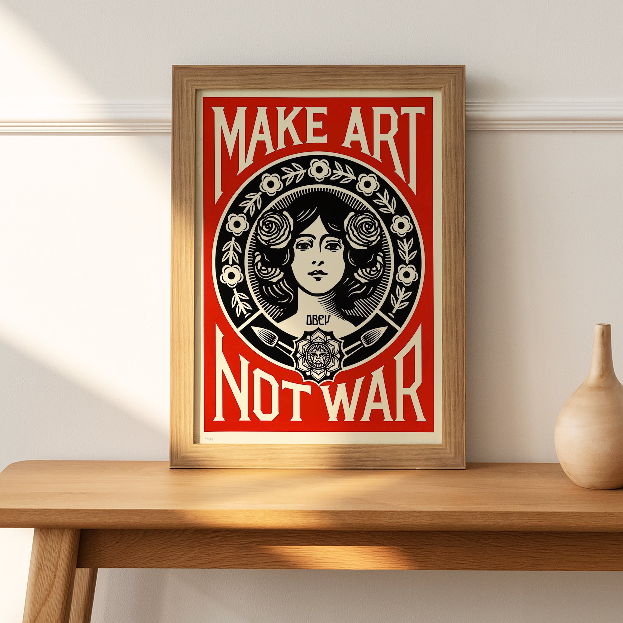 Make art not war print vintage art print vintage poster etsy