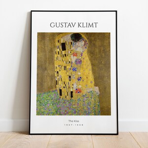 Gustav Klimt Art Print, Kiss Art Print, Gustav Klimt Painting, Printable Art, Download Jgp, Wall Decor, Klimt Jpg