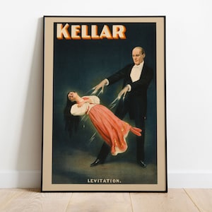 Kellar Poster, Magician Poster, Vintage Poster, Retro Poster, Show Poster, Instant Download, Printable Artwork, Wall Art Download