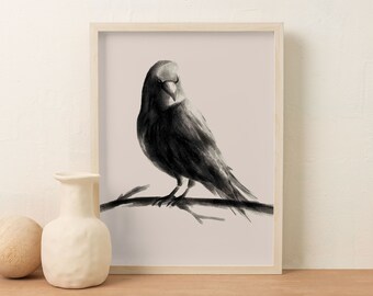 Bird Poster Art Vintage Poster Wall Art Illustration Bird Art Wall Decor For Living Room Instant Art