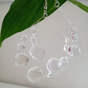 Handmade Resin Water Drop Earrings: Minimalist Wedding Jewelry