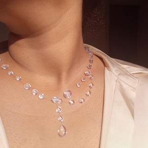 Handmade Necklace , Choker Necklace , Rain Necklace , Minimalist Jewelry , Wedding Necklace