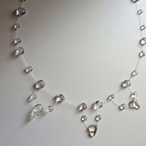 Handmade Water drop Resin Necklace ,Minimalist Wedding Jewelry , Dew Style Necklace ,Gift For Her