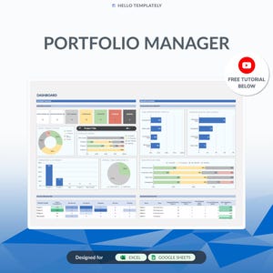 Google Sheets Project Portfolio Dashboard | Multi-Project Tracker & PMO Template