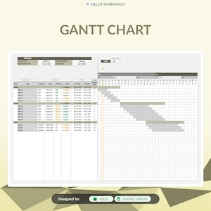 Gantt Diagramm Vorlage, Google Sheets Excel | Aufgabentracker, Automatisierte Projekt Timeline, Projektplaner, Projektmanagement, Aufgaben-Manager