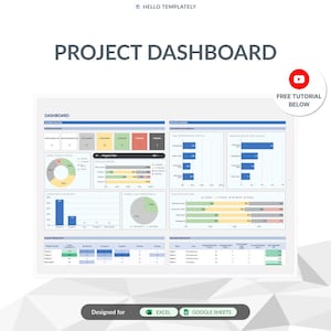 Excel-Projektmanagement-Dashboard | Tabellenkalkulation zur Verfolgung mehrerer Projekte und Aufgabenstatusbericht