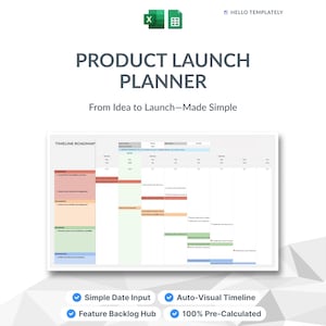 Vorlage für die Produktlaunchplanung in Google Sheets und Excel | Produkt-Roadmap, agiler Release-Zeitplan & Kanban-Board