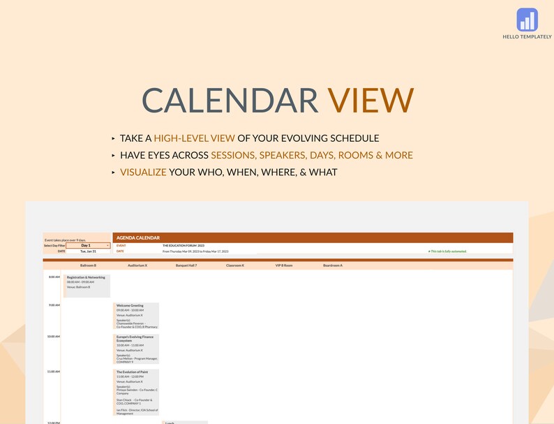 Event Planner Template Google Sheet Plan Event Manage - Etsy