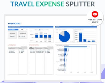 Travel Expense Splitter: Google Sheets Template (Currency Conversion)