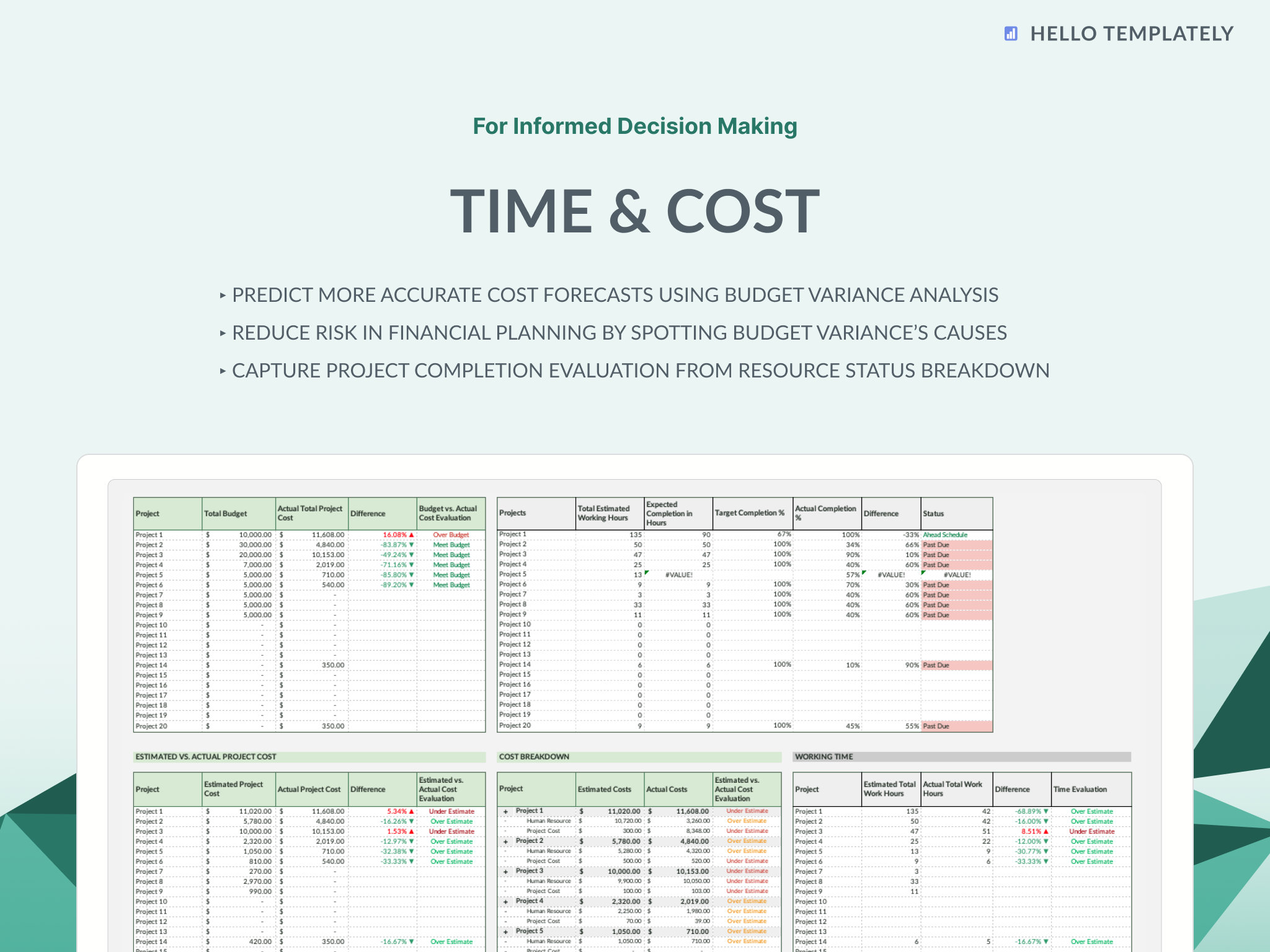 Excel Project Management & Budgeting Template | Expense Planner ...
