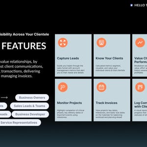 client tracker template, google sheets, excel, spreadsheet, lead management, project management, project tracker, invoice tracker, service client dashboard, business KPI, business performance tracking, customer conversion, customer segmentation