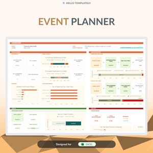 Excel Corporate Event Planner Template | Conference Budget & Seminar Itinerary Sheet