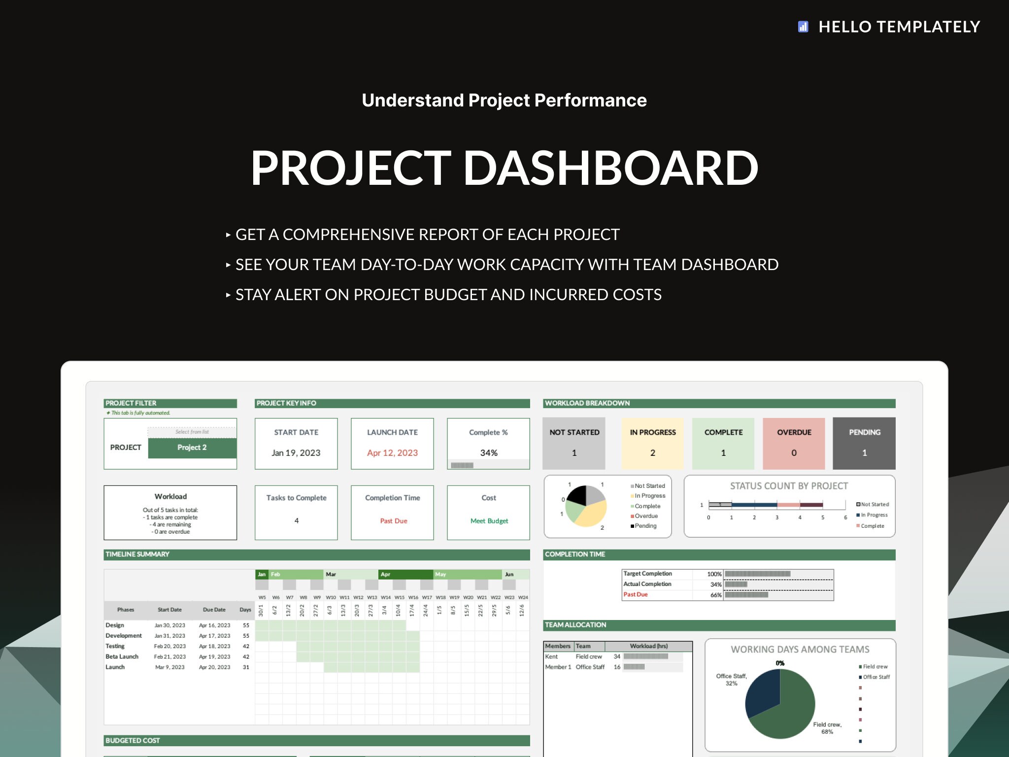 Excel Project Management & Budgeting Template | Expense Planner ...