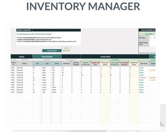 Google Sheets Automated Inventory Manager | Small Business Stock Tracker & Restock Alert