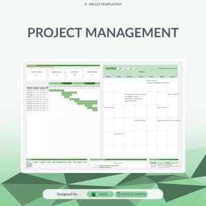Modèle Excel de gestion de projet | Tableau de bord de suivi des tâches et diagramme de Gantt