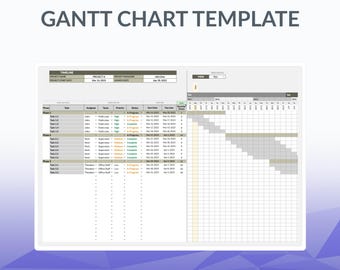 Gantt Chart Project Management Template in Excel and Google Sheets | Task Tracker, Project Timeline, To-do List
